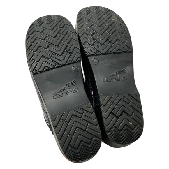 Dansko Patent Leather Professional Dotty Abstract Clogs - Picture 6 of 14